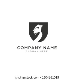 Shield with lion abstract Logo Template Design Vector, Emblem, Design Concept, Creative Symbol, Icon