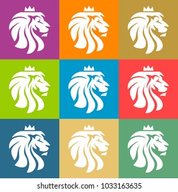 The Shield of Lion with Crown logo Icon
