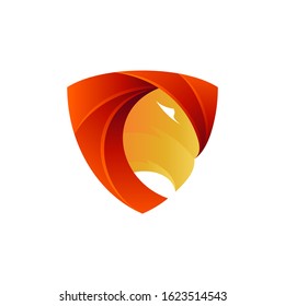 Shield lion emblem badge logo design, sport animal mascot, company brand, shielding logo, strong protection icon.