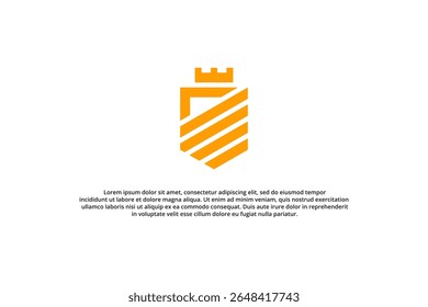 shield and lion king modern logo design
