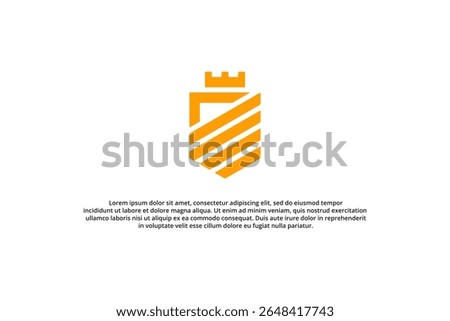 shield and lion king modern logo design