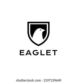 shield with little eagle logo design