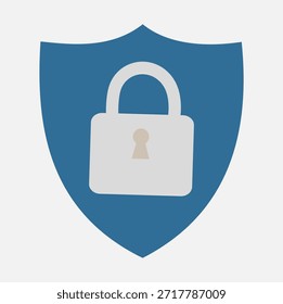 Icono de seguridad cibernética de bloqueo de escudo