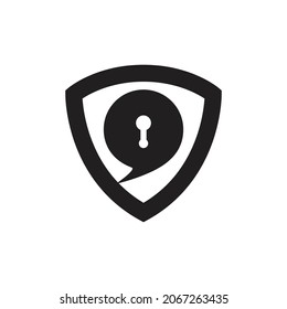 Shield and lock icon cyber security for your application