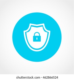 shield lock Icon Isolated on White Background