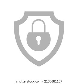shield and lock icon, protection concept, vector illustration