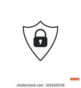shield lock icon vector