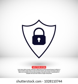 shield lock icon vector