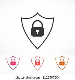 shield lock icon vector