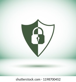 shield lock icon vector