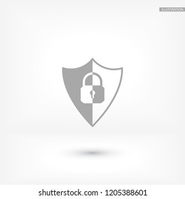 shield lock icon vector