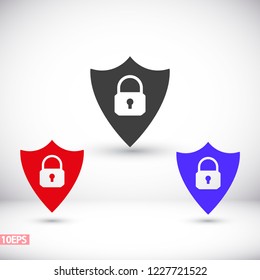 shield lock icon vector