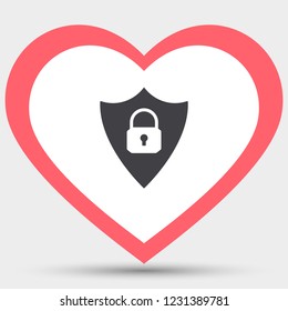 shield lock icon vector