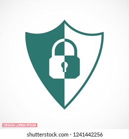 shield lock icon vector