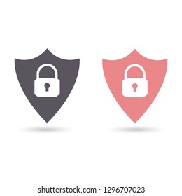 shield lock icon vector