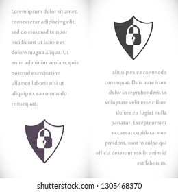 shield lock icon vector