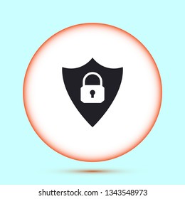 shield lock icon vector