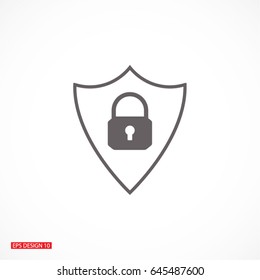 shield lock icon vector