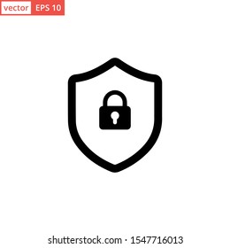 Shield and lock icon vector design template. EPS 10