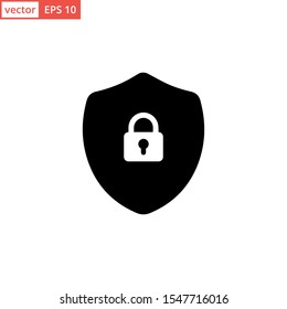 Shield and lock icon vector design template. EPS 10