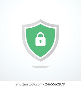 Shield lock icon. Vector illustration