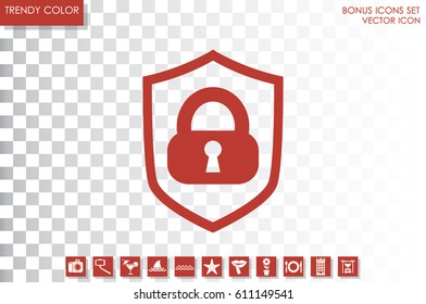 Shield lock icon vector illustration eps10.