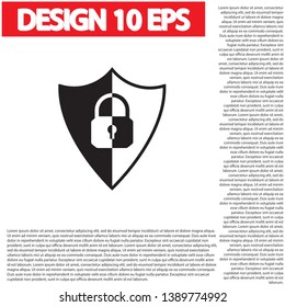 shield lock icon vector . Lorem Ipsum Illustration design