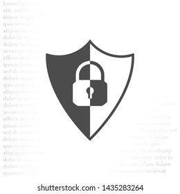 shield lock icon vector . Lorem Ipsum Illustration design
