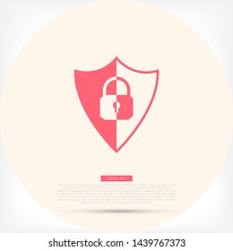 shield lock icon vector . Lorem Ipsum Illustration design