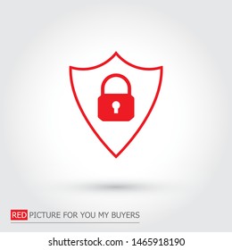 shield lock icon vector . Lorem Ipsum Illustration design