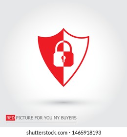 shield lock icon vector . Lorem Ipsum Illustration design