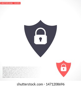 shield lock icon vector . Lorem Ipsum Illustration design