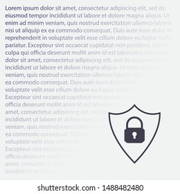 shield lock icon vector . Lorem Ipsum Illustration design