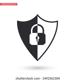shield lock icon vector . Lorem Ipsum Illustration design
