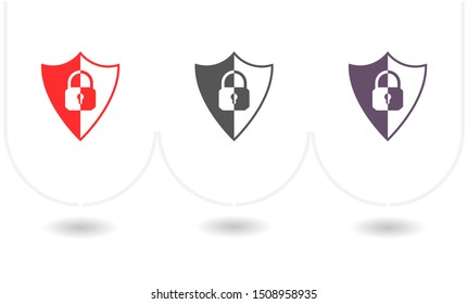 shield lock icon vector . Lorem Ipsum Illustration design
