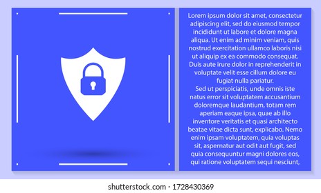 shield lock icon vector . Lorem Ipsum Illustration design