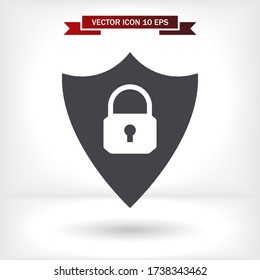 shield lock icon vector . Lorem Ipsum Illustration design
