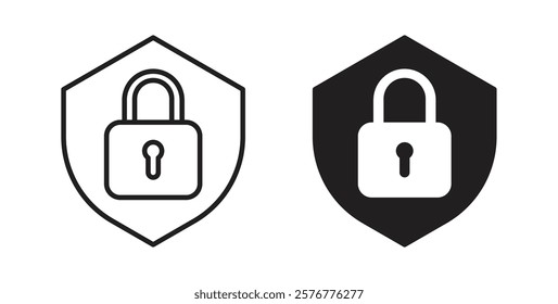 Shield lock icons pack for ui designs