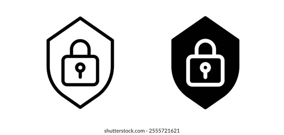 Shield lock icons for web ui designs
