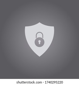 Icono de bloqueo de escudo.Símbolo de seguridad.Icono de seguridad