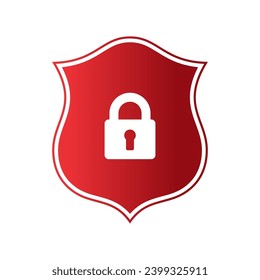 logotipo de la compañía de seguridad de bloqueo de escudo