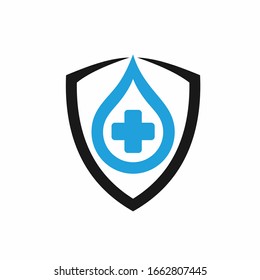 Logo del escudo acompañado de gotas de sangre