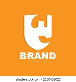 Shield Logo, Antivirus Protection Security Vector, Simple Gaming Logo Shield Design