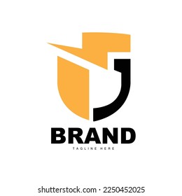 Shield Logo, Antivirus Protection Security Vector, Simple Gaming Logo Shield Design