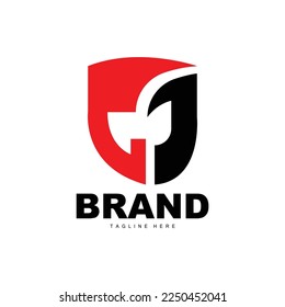 Shield Logo, Antivirus Protection Security Vector, Simple Gaming Logo Shield Design
