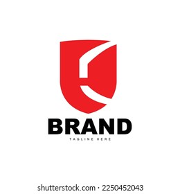 Shield Logo, Antivirus Protection Security Vector, Simple Gaming Logo Shield Design