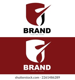 Logotipo Escudo, Vector de seguridad de protección antivirus, diseño de escudo con logotipo para juegos simples