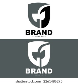 Shield Logo, Antivirus Protection Security Vector, Simple Gaming Logo Shield Design