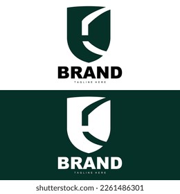 Shield Logo, Antivirus Protection Security Vector, Simple Gaming Logo Shield Design