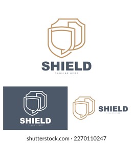 Logotipo Escudo, Vector de seguridad de protección antivirus, diseño de escudo con logotipo para juegos simples